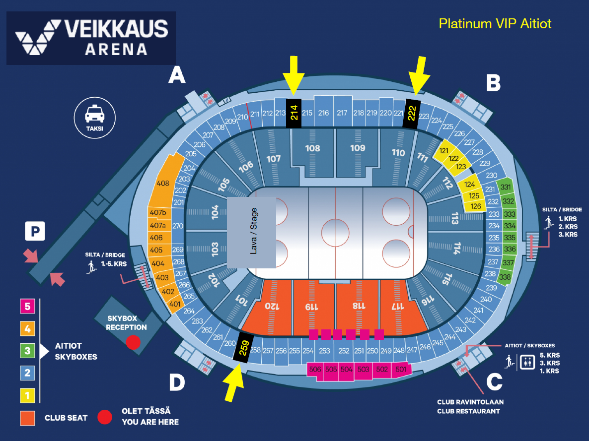 Veikkaus Arena katsomokartta